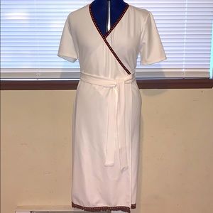 Zara Aztec Trimmed Wrap Dress